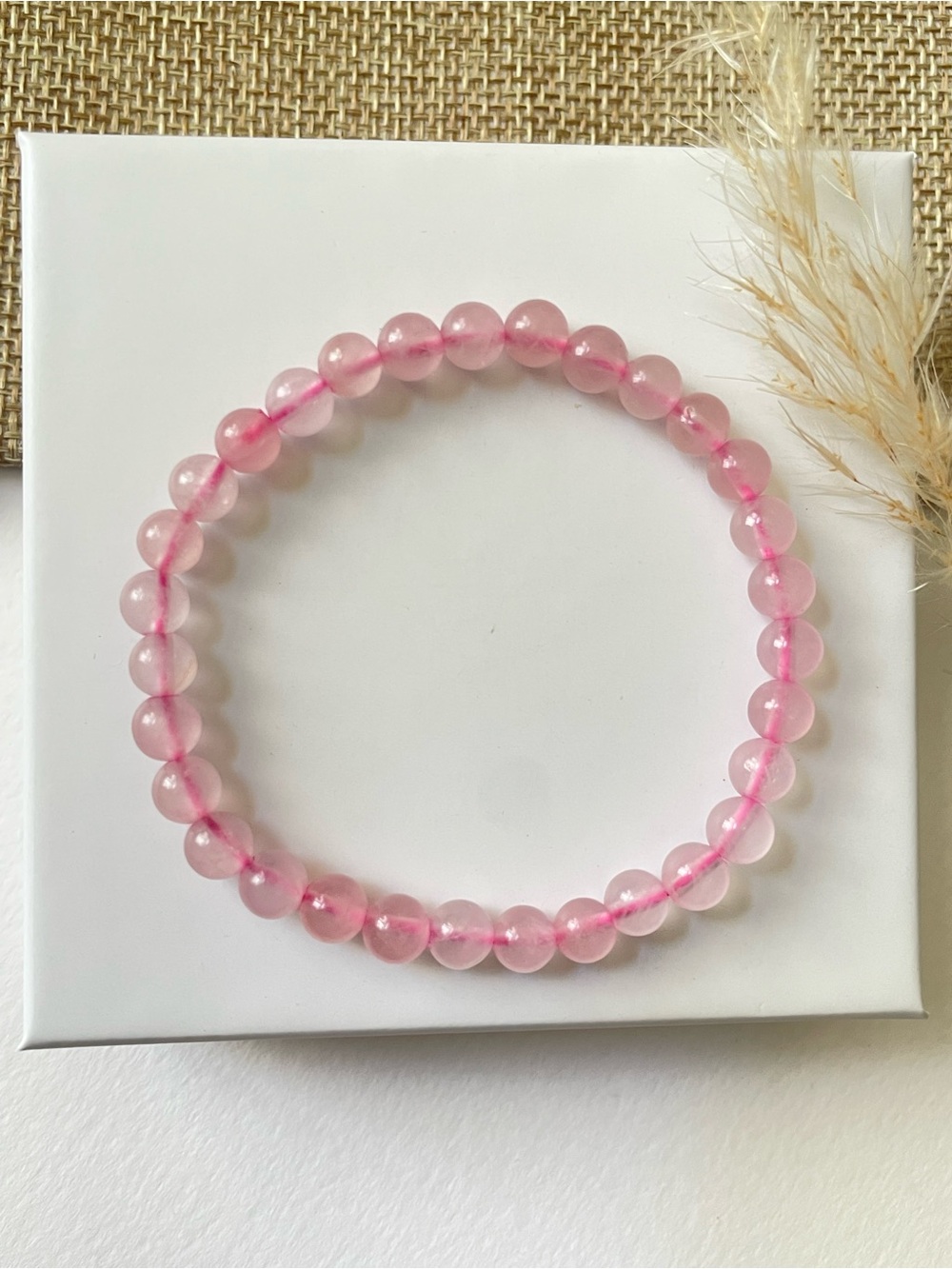Rose Quartz stretchy Bracelet Natural gemstone  2.5 inches diameter (5mm bead)